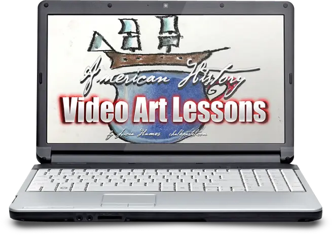 History and art are a wonderful combination! Make history come alive with chalk pastel art and our American History Video Art Lessons for all ages.