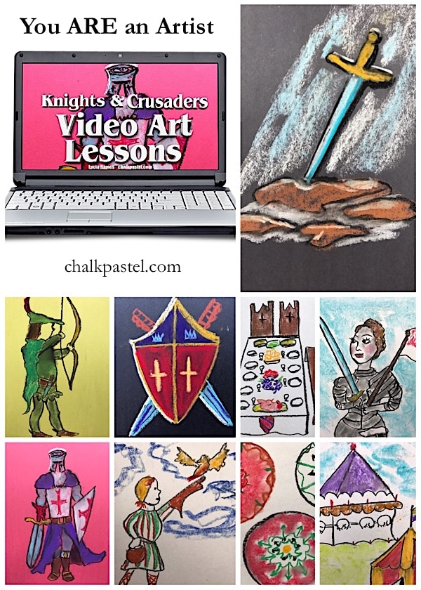 History and art are a beautiful combination. Expand your medieval history studies and make knights and crusaders come alive with chalk pastel art.