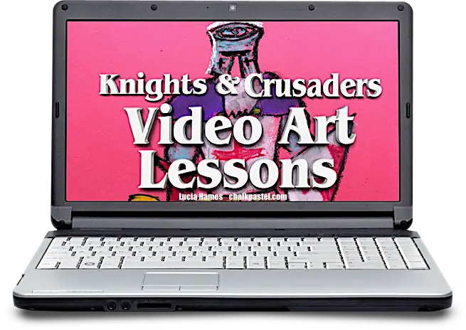 Knights & Crusaders Video Art Lessons - History and art are a beautiful combination. Expand your medieval history studies and make knights and crusaders come alive with chalk pastel art.