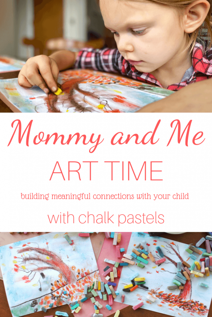 Are you looking for meaningful connections with your child? Did you know that art is a wonderful way to help strengthen your relationship? Share some one on one time with your kiddo with mommy and me art time with chalk pastels!
