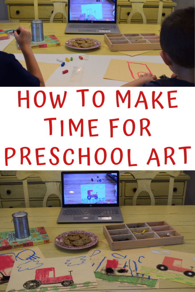Early learners need lots of play-based learning and time creating. We have to make time for preschool art in our homes and homeschools.