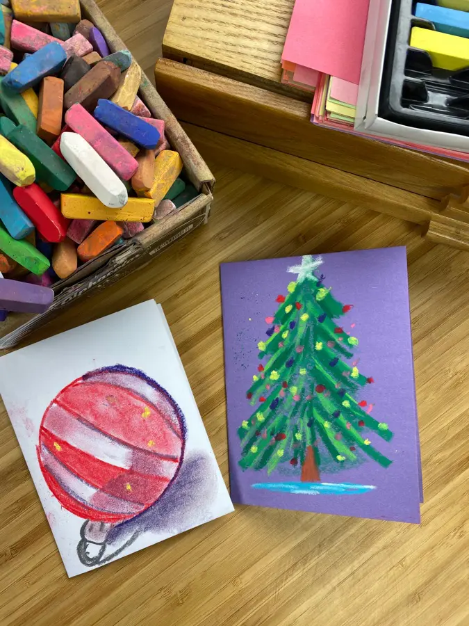 How to Make Christmas Cards with Chalk Pastels