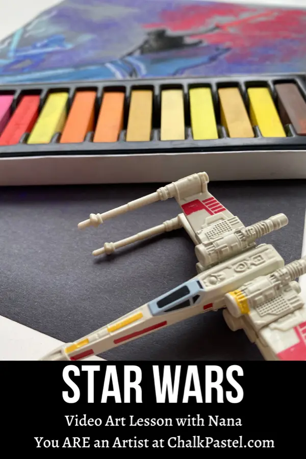 Enjoy a sample of Chalk Pastels at the Movies with Nana's How to Draw Star Wars in Chalk Pastels Video Art Lesson! Are you a huge Star Wars fan too?
