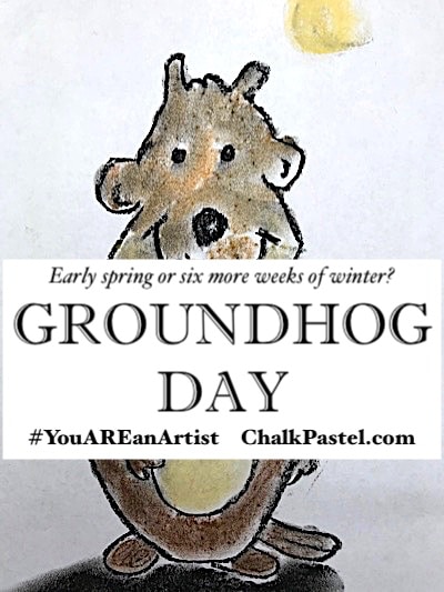 Will it be an early spring or six more weeks of winter? Paint your prediction with Nana's Groundhog Day art lesson. You ARE an Artist!