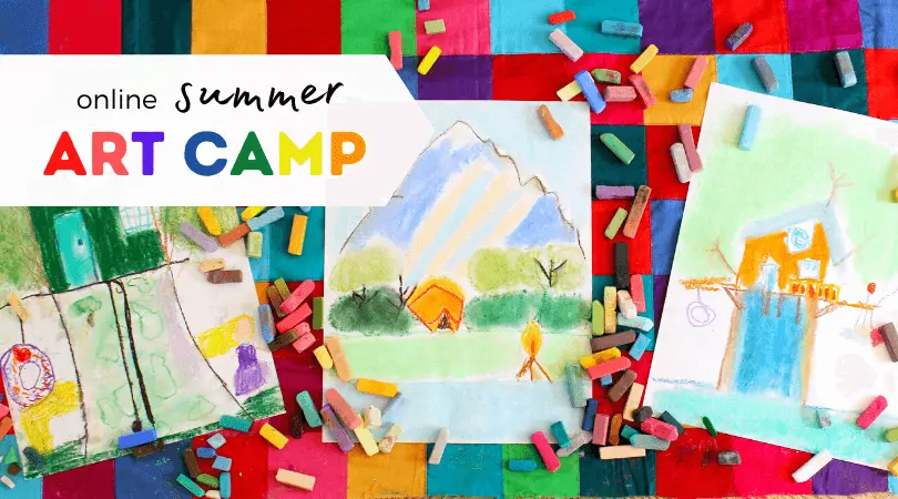 Are you looking for a summer art camp for your kiddo this year? How about an online summer art camp chocked full of artful activities? With just a little bit of planning you can create an online summer camp right from the comfort of your own home!