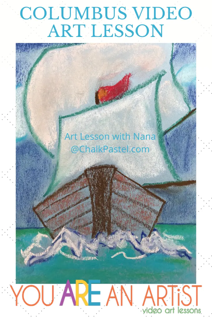 Enjoy an I Drew It Then I Knew It Christopher Columbus art lesson to complement your history studies! This art lesson is the sample from Nana's Classical Collection of American history video art lessons you can find here. All of Nana's I Drew It Then I Knew It lessons are included at the Complete level of the You ARE an ARTiST Clubhouse!