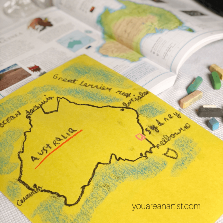 Make Homeschool Geography Fun with Chalk Pastels - You ARE an ARTiST!