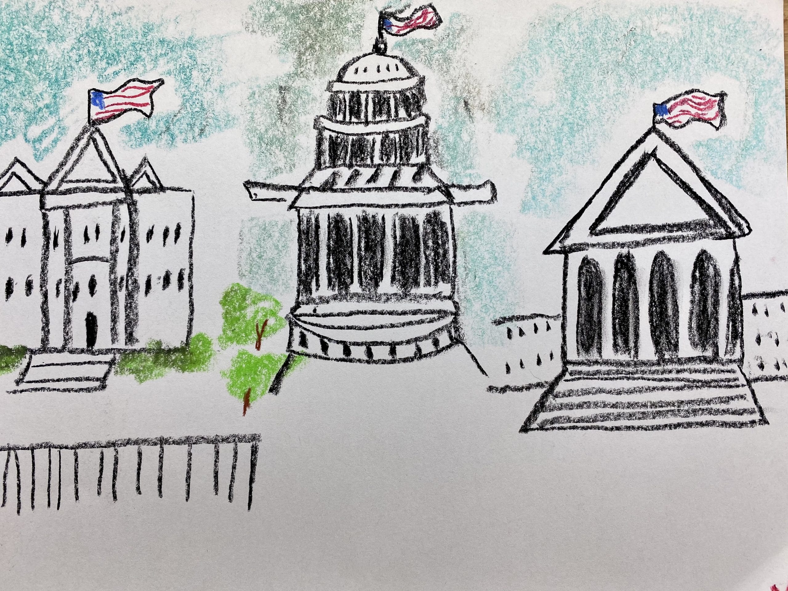 The Three Branches Of Government Drawing By Kaamran Hafeez Fine Art