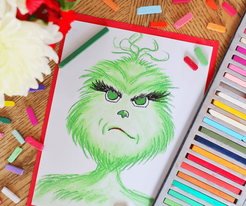 How to Draw The Grinch in Chalk Pastels You ARE an ARTiST!