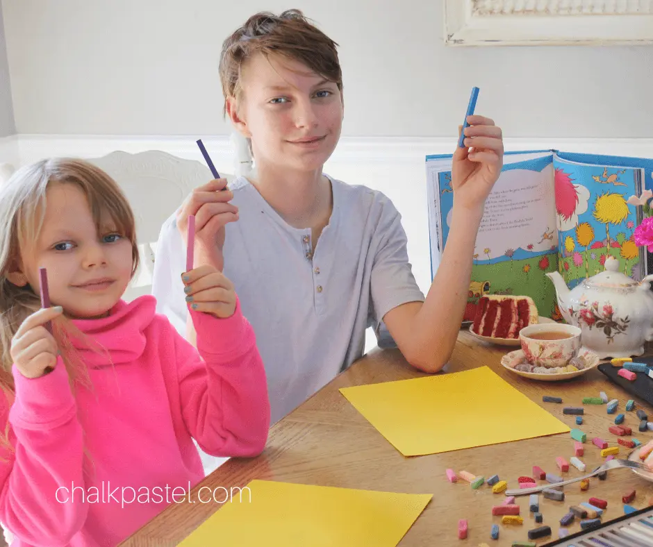 Dr. Seuss Art with Chalk Pastels