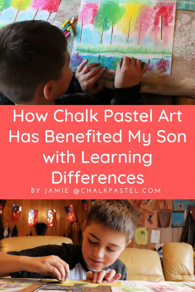 Incorporating Chalk Pastel Art into our homeschool adventures this year has secured such a special place in the hearts of my children. This type of fruitful learning through Chalk Pastel Art has proven beneficial for all of my children, especially for my son with special needs. I want to share with you just how chalk pastel art has benefited my son with learning differences.