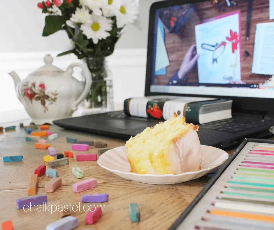 Chalk Pastels Bird Study with Nana