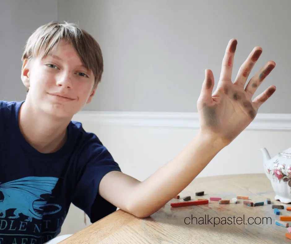 Chalk Pastels Bird Study with Nana