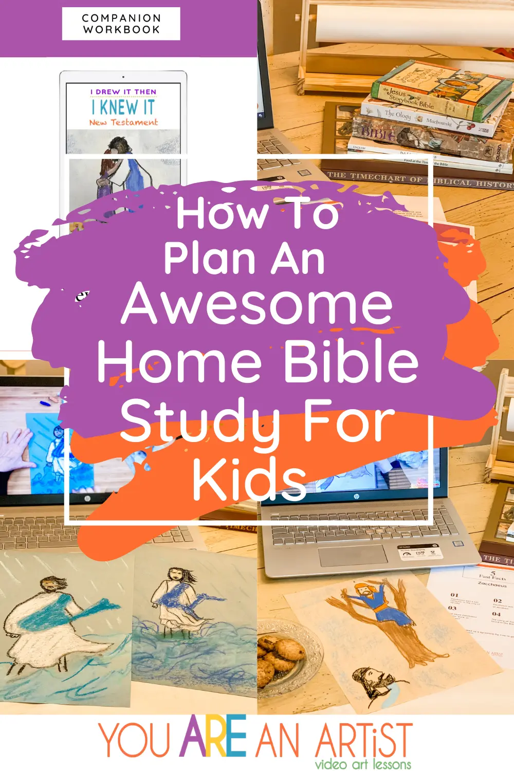 Ideas for Planning an Awesome Home Bible Study for Kids - Art, History, Nature, Bible and more! #Bibleforkids #Biblestudyforkids #Bible #art #homeschoolart #homeschool 