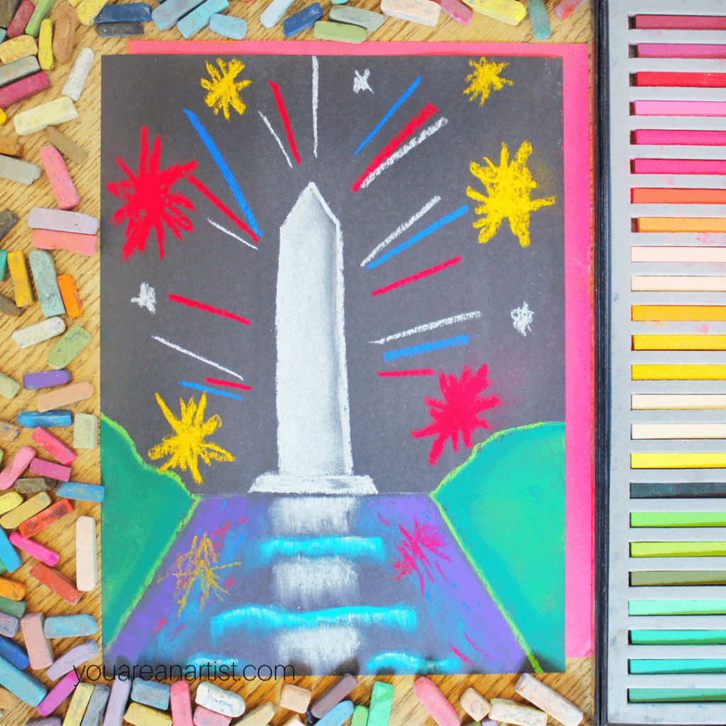 The Washington Monument - Trekking American Landmarks with Chalk Pastels