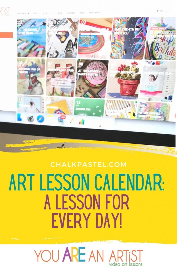 There are times when I want a “done for me” solution. Enter: the Art Lesson Calendar from Chalk Pastel! Great for planners or a serendipitous types.