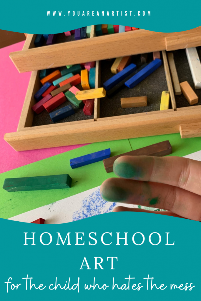 homeschool art for the child who hates mess