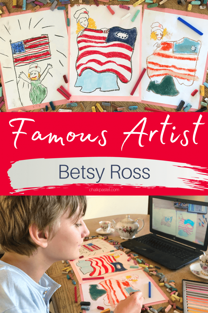 The Art of Patriotism - Incorporating Patriotic Events - Betsy Ross Famous Artist lesson with Nana.