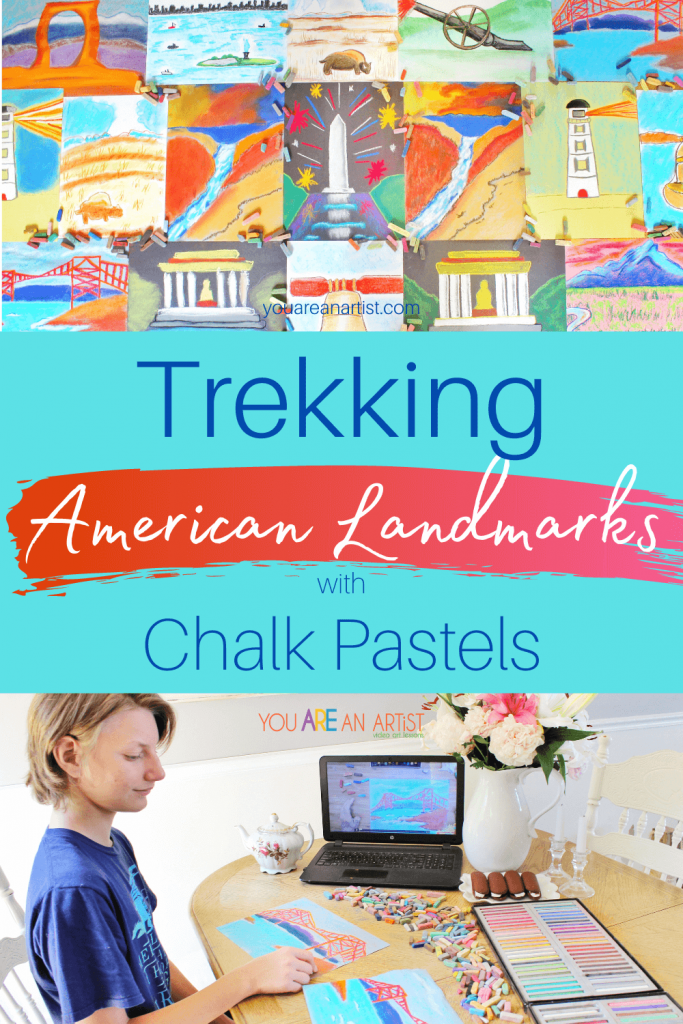 Trekking American Landmarks with Chalk Pastels