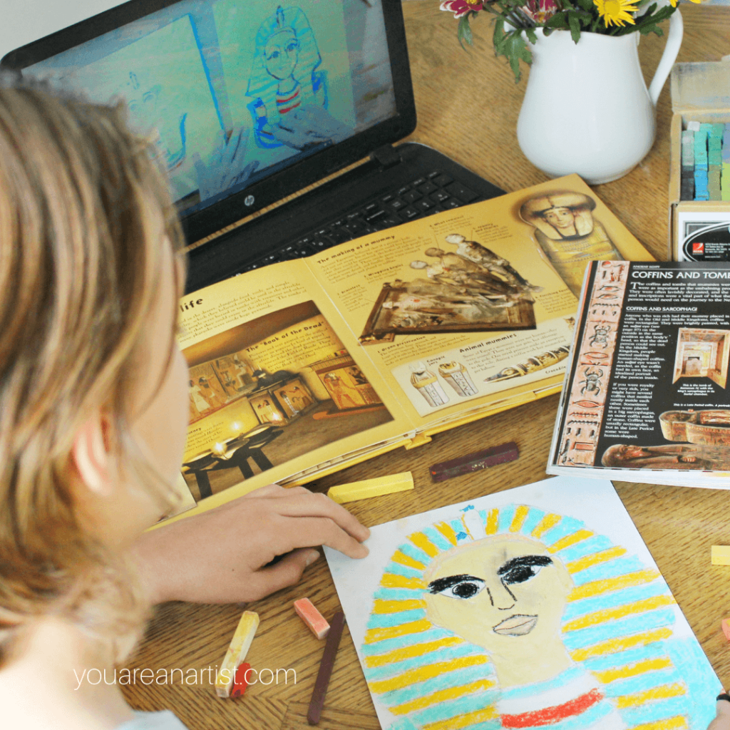 Exploring Ancient Egypt with Chalk Pastels