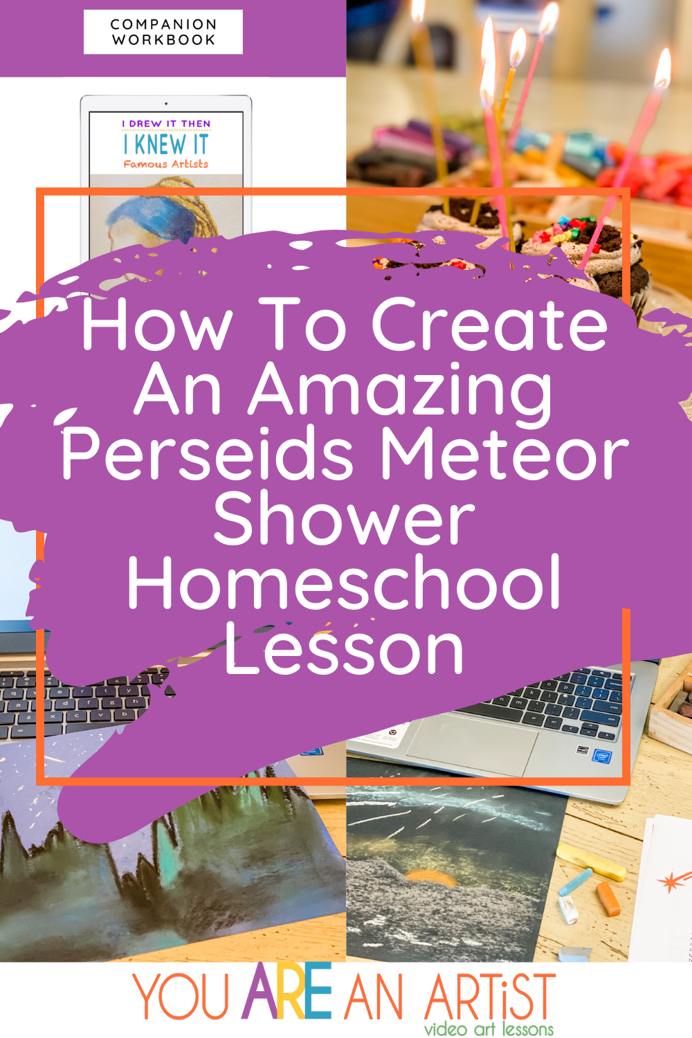 A Perseids Meteor Shower Homeschool Lesson is perfect for summer! So many ideas here to help you make a memorable learning experience at home! #perseids #meteorshower #homeschool #homeschoollessonplans 