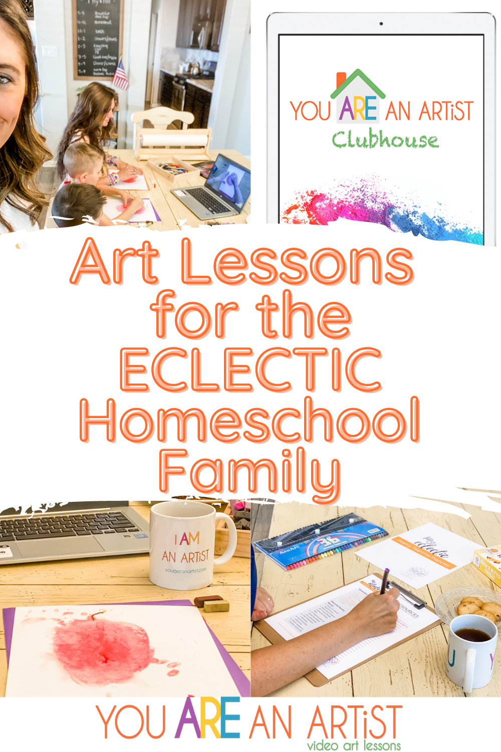 An eclectic homeschool is perfect for incorporating art! You can easily add art into practically any lesson, and your kids will thank you. #homeschoolart #eclectichomeschooling #homeschoolartlessons
