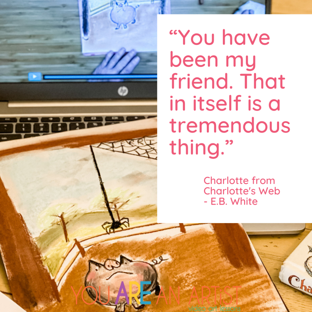 Charlotte's Web art lessons for homeschool