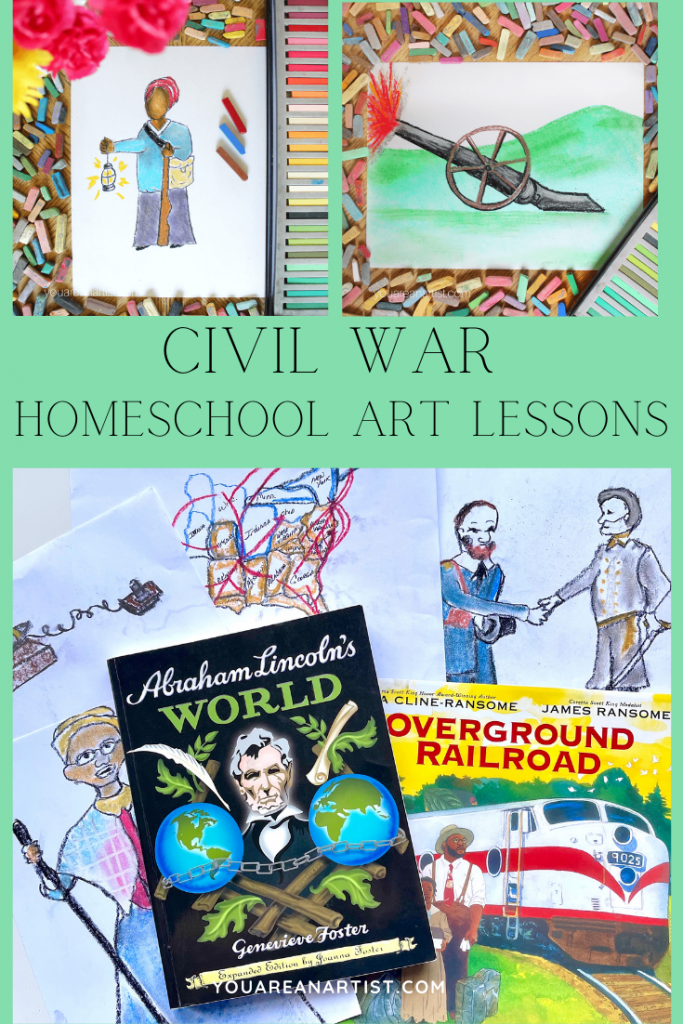 Nana's Civil War Hands-On Homeschool Lessons and the I Drew It Then I Knew It American History notebook complement your Civil War homeschool studies.