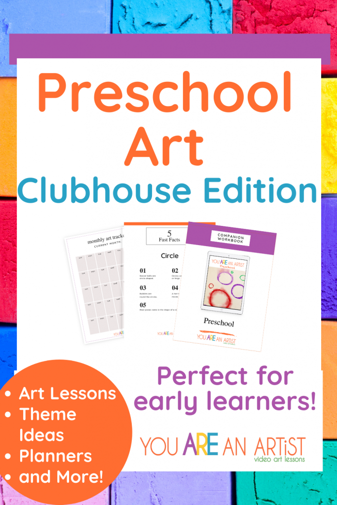 Homeschool Preschool Companion Workbook! You ARE an ARTiST Clubhouse members not only get access to ALL of Nana's Preschool Video Art Lessons but all 700+ at the Complete level! In addition, you have this beautiful resource as a companion to Nana's preschool lessons.