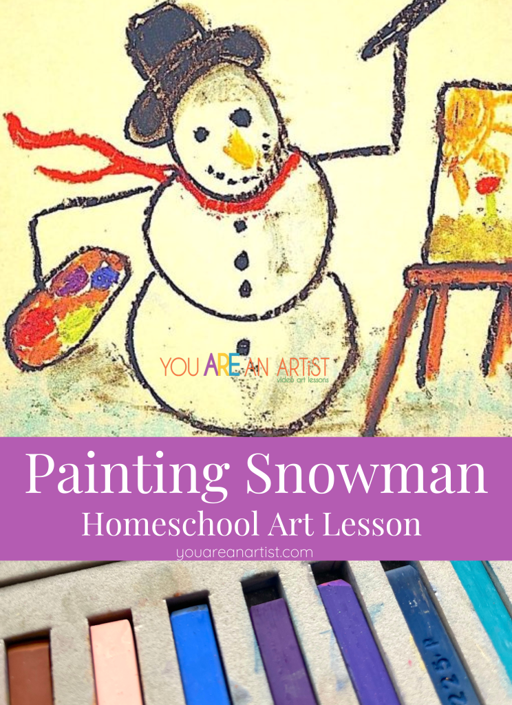 How to Draw a Painting Snowman for Your Winter Homeschool - You