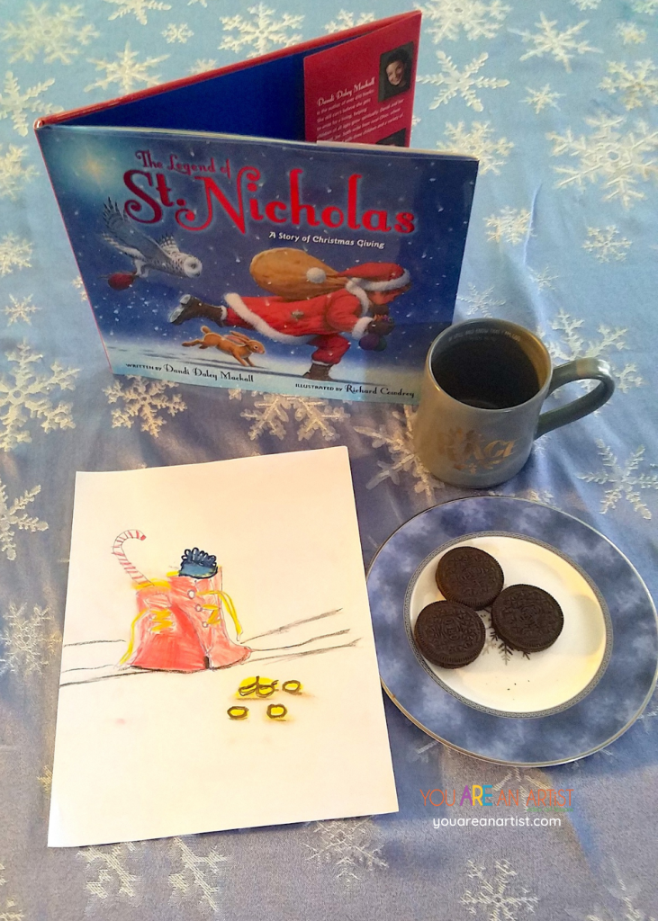 St. Nicholas art lesson for your homeschool. Holiday homeschooling ideas.