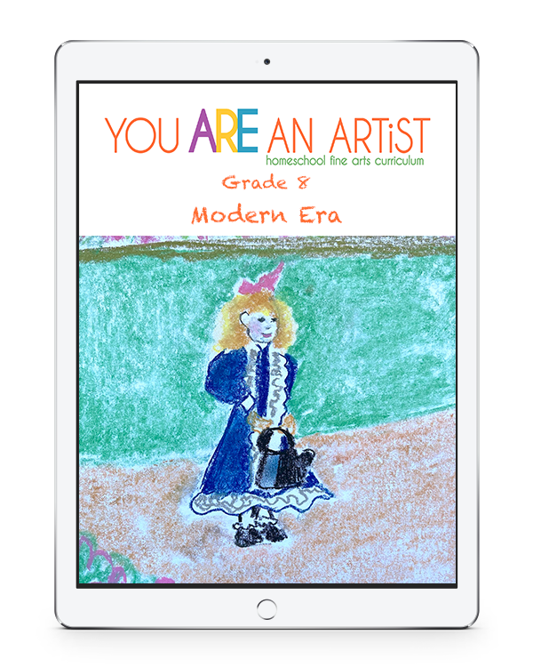 Homeschool Fine Arts Plans Grade 8: Modern Era art and music appreciation tackle 20th Century artists and composers including Impressionism to Abstract Art.