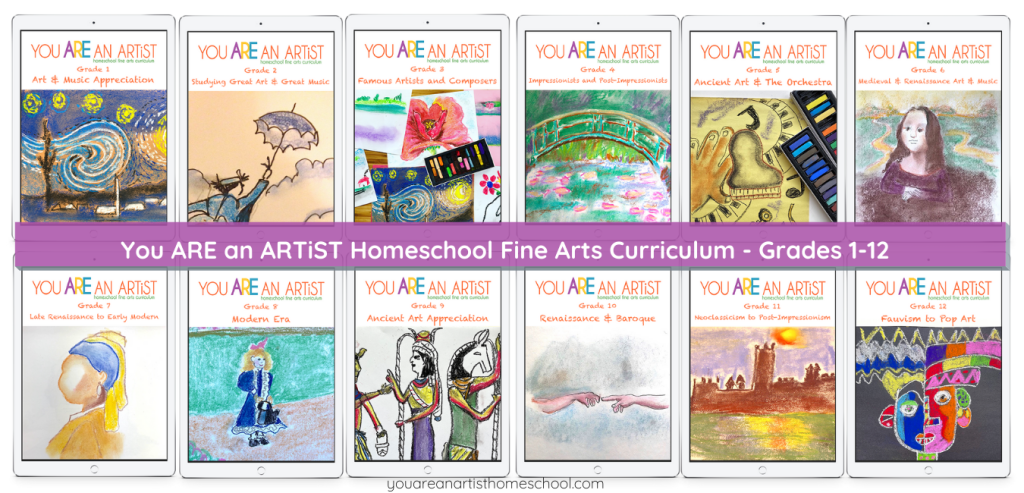 Homeschool Fine Arts Curriculum For Grades 1 12 You ARE An ARTiST   YA3 Homeschool Fine Arts Curriculum Complete 1024x493 