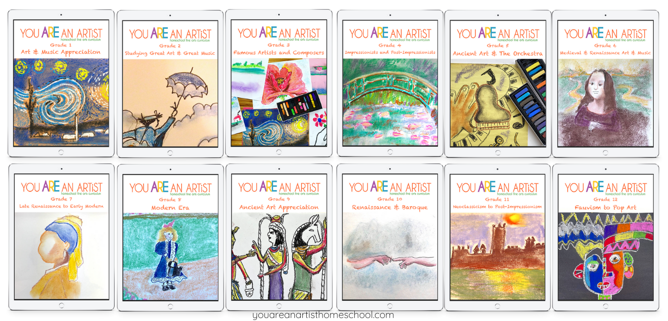 Homeschool Fine Arts Curriculum for Grades 1-12 - You ARE an ARTiST!