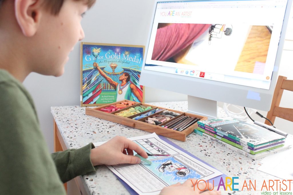 Enjoy these homeschool resources for learning about Winter Olympics! The Games are a great opportunity for all kinds of hands on art activities and fun around a favorite sport.