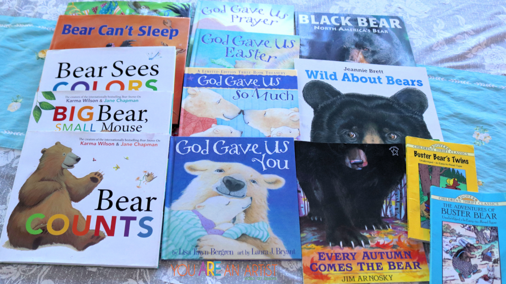 Bear Books for Homeschool! Delight in a bears art and book study for your homeschool! This is a beautiful combination of art, nature study, and living books to grow a gentle but adventurous learning about the world around us.