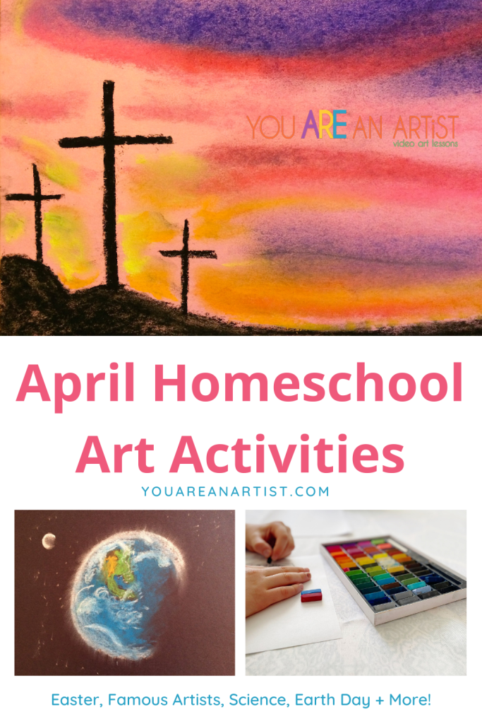 Build beautiful memories with awesome April homeschool art activities. Easter, famous artists, Earth Day, plus more spring homeschool ideas!
