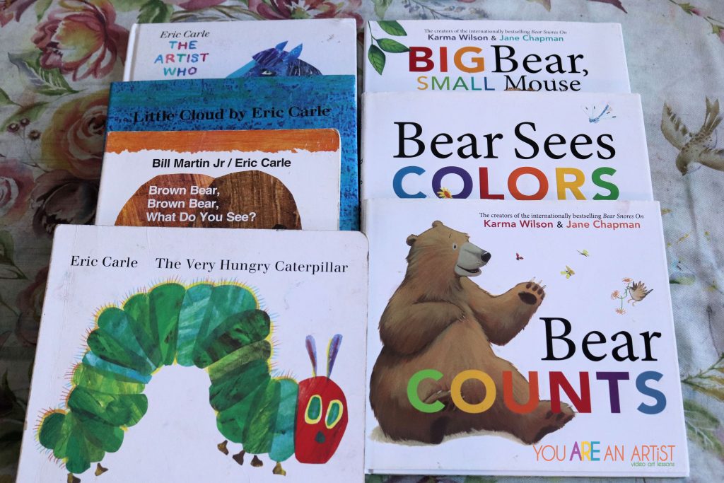 Preschoolers love picture books. Especially ones with eye-catching illustrations and an appealing rhyming pattern! Two of my absolute favorite authors for this age is the famous Eric Carle and beloved Karma Wilson. 