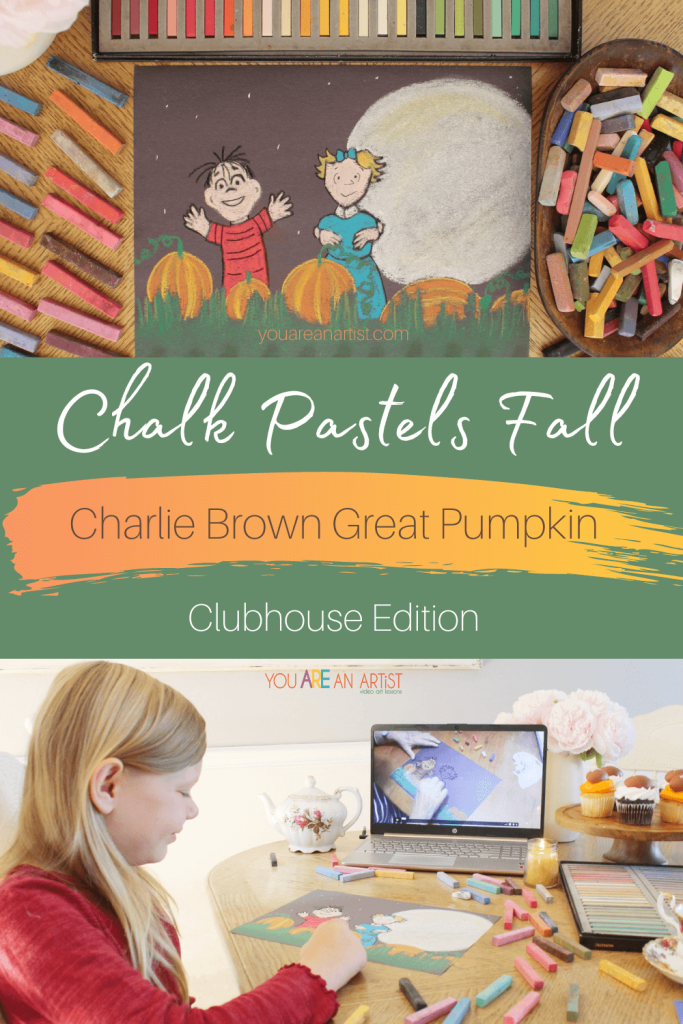 It's the Great Pumpkin Charlie Brown video art lesson! Nana's Fall pumpkin chalk pastel art lessons for all ages are always a favorite.