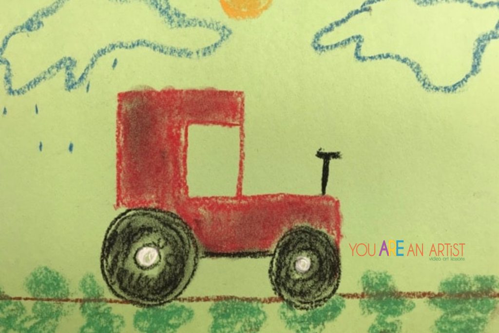 farm drawing for kids