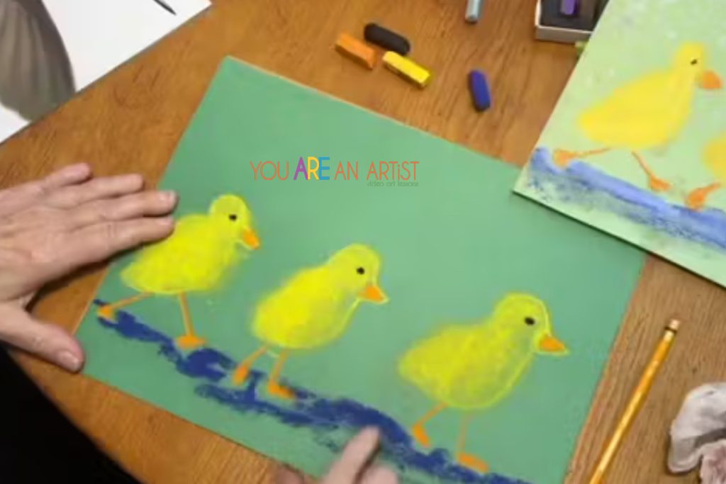ducklings art lesson
