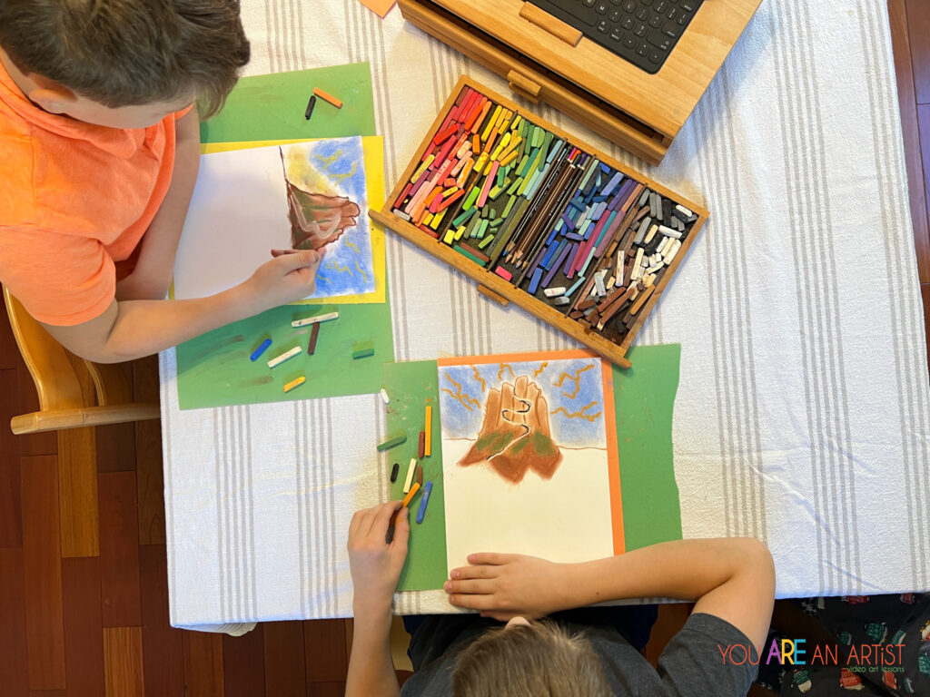 Teach the ten commandments using hands- on chalk pastel art. These 10 commandments activities are appropriate and engaging for all ages.