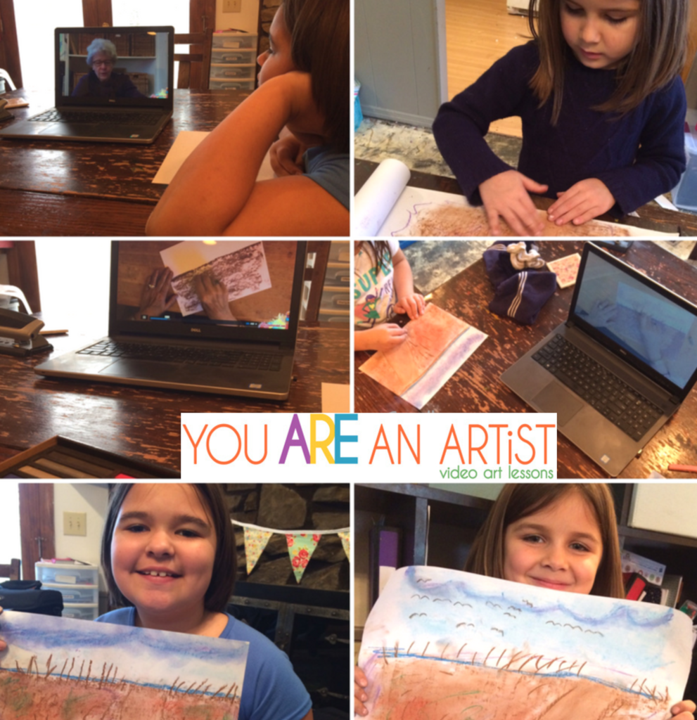 With these simple online video art lessons at home, I have activities that all my children can participate in. This saves me time as a homeschool mom and allows me to get more done during our week.
