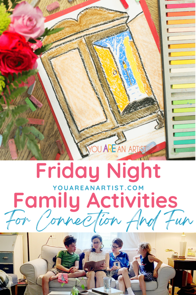 These Friday night family activities are wonderful ways to connect as a family and have fun. Includes art, crafts, books, movies and more.