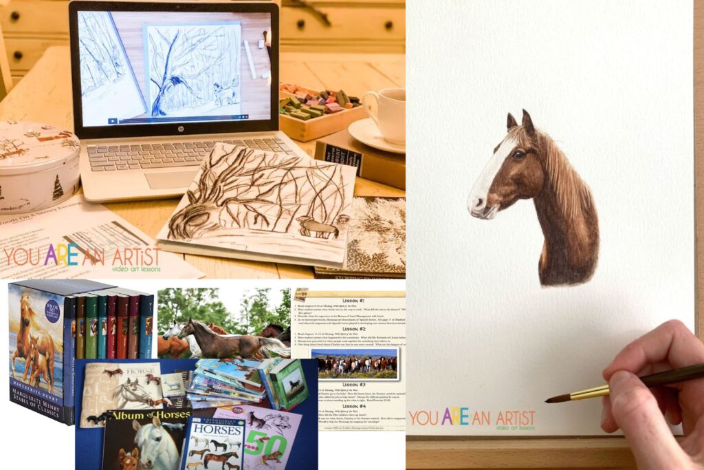 If you have kids that are crazy for horses, you will want to jump into these horse activities for kids! Art lessons, a book list, unit studies, nature studies and more!