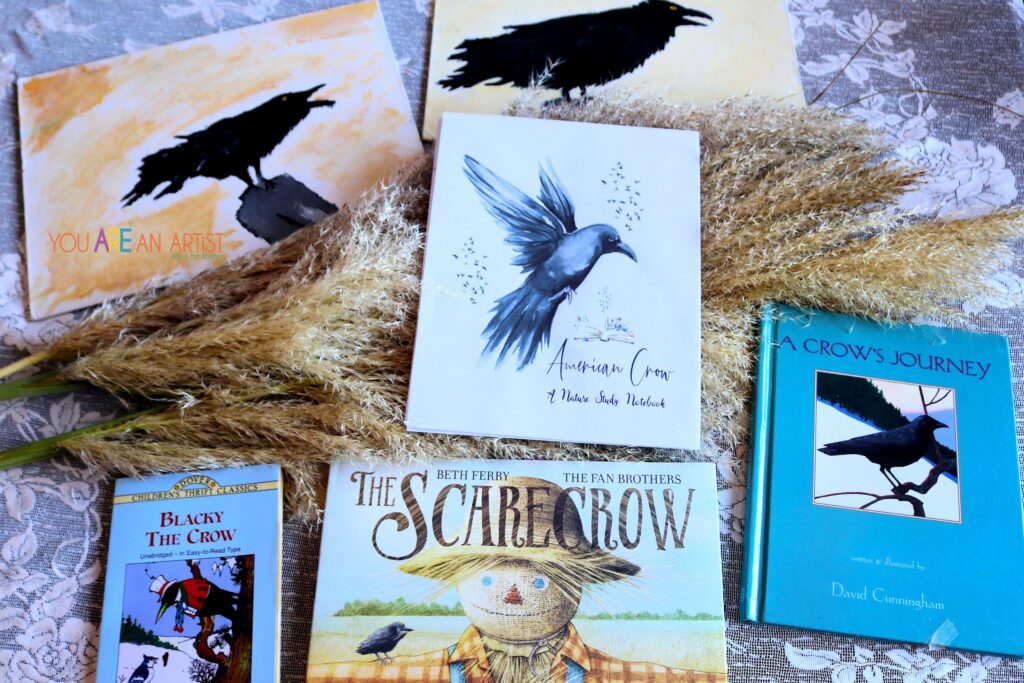 These crow homeschool activities include art lessons, nature studies, writing and journaling ideas, vocabulary and literature studies plus a very special Nature Study Notebook!