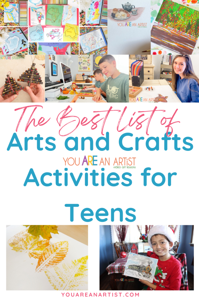 Use these arts and crafts activities for teens across many different subjects, including nature study, language arts, history, geography and science.