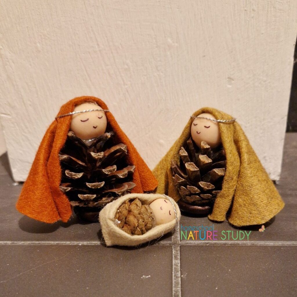 The festive season is finally upon us so it’s the perfect time to create this Christmas nativity nature craft. So get outside to collect some pine cones, then settle down with a big hot chocolate and some classic Christmas music to see you through this festive craft.