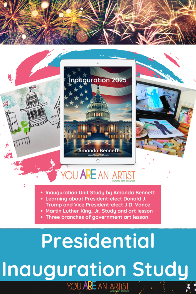 This three part unit study bundle includes our Presidential Inauguration Unity Study, as well as our three branches of government and MLK Jr art lessons.