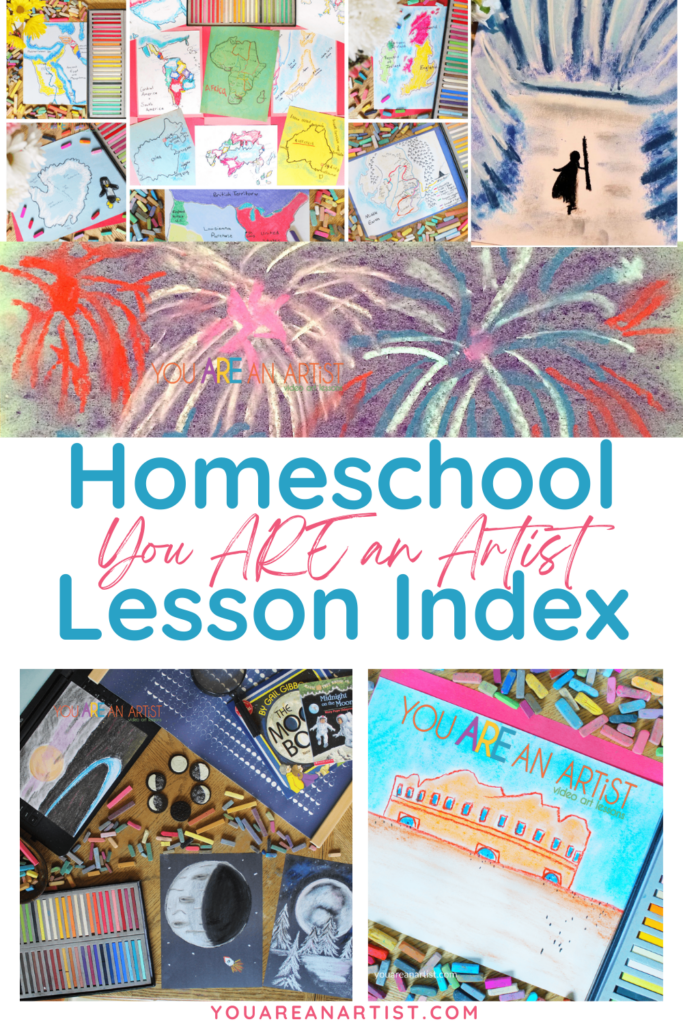 Our You ARE An ARTiST homeschool lesson index is a comprehensive look at every homeschool lesson, by subject and learner interest.